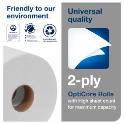 Tork? OptiCore? Mid-size Toilet Paper Roll T11, White, 1/CS/36