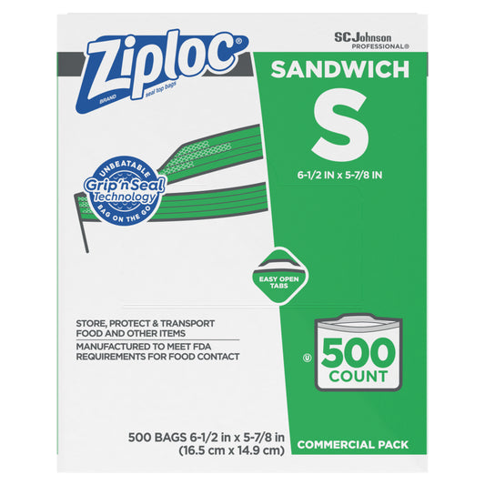 Ziploc sandwich bag -500/cs