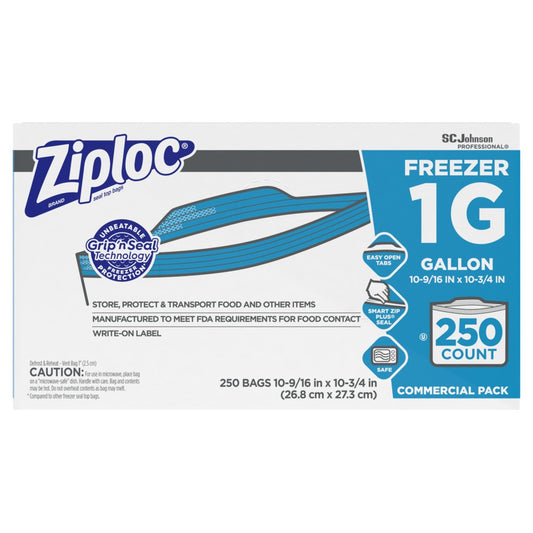 Ziplock Freezer One Gallon bag - 250/cs
