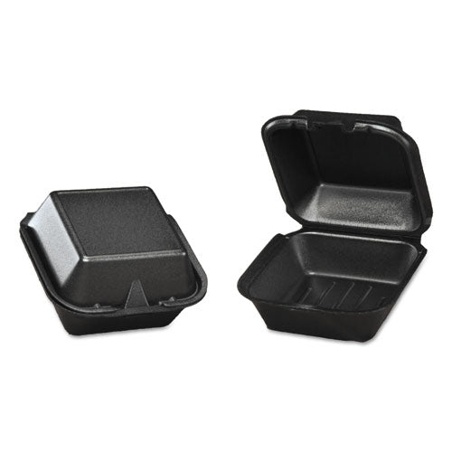 Hinged Sandwich Container White Foam 6''